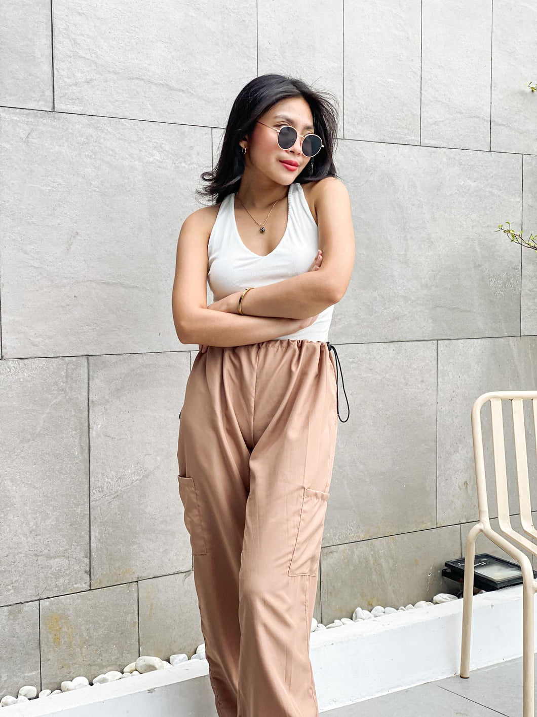 String Cargo Pants